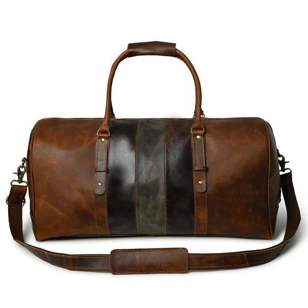 LEATHER DUFFLE BAG BL 113