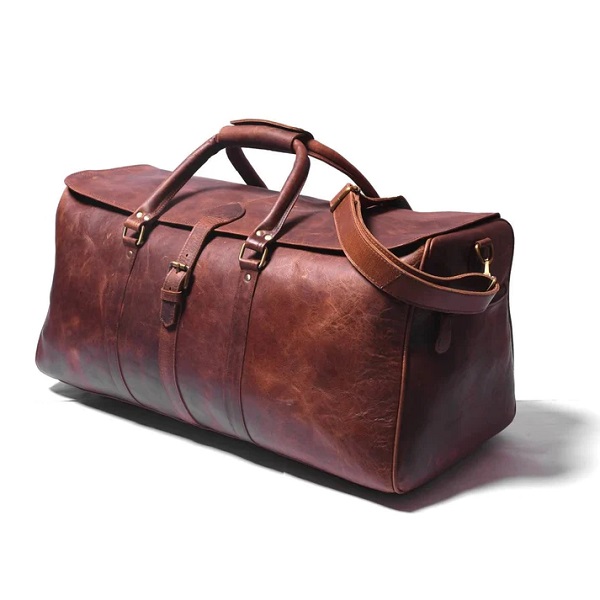 Leather Duffle Bag Bl 096